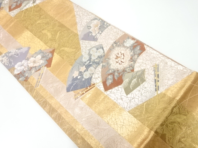 JAPANESE FUKURO OBI / WOVEN FOLDING SCREEN PATTERN